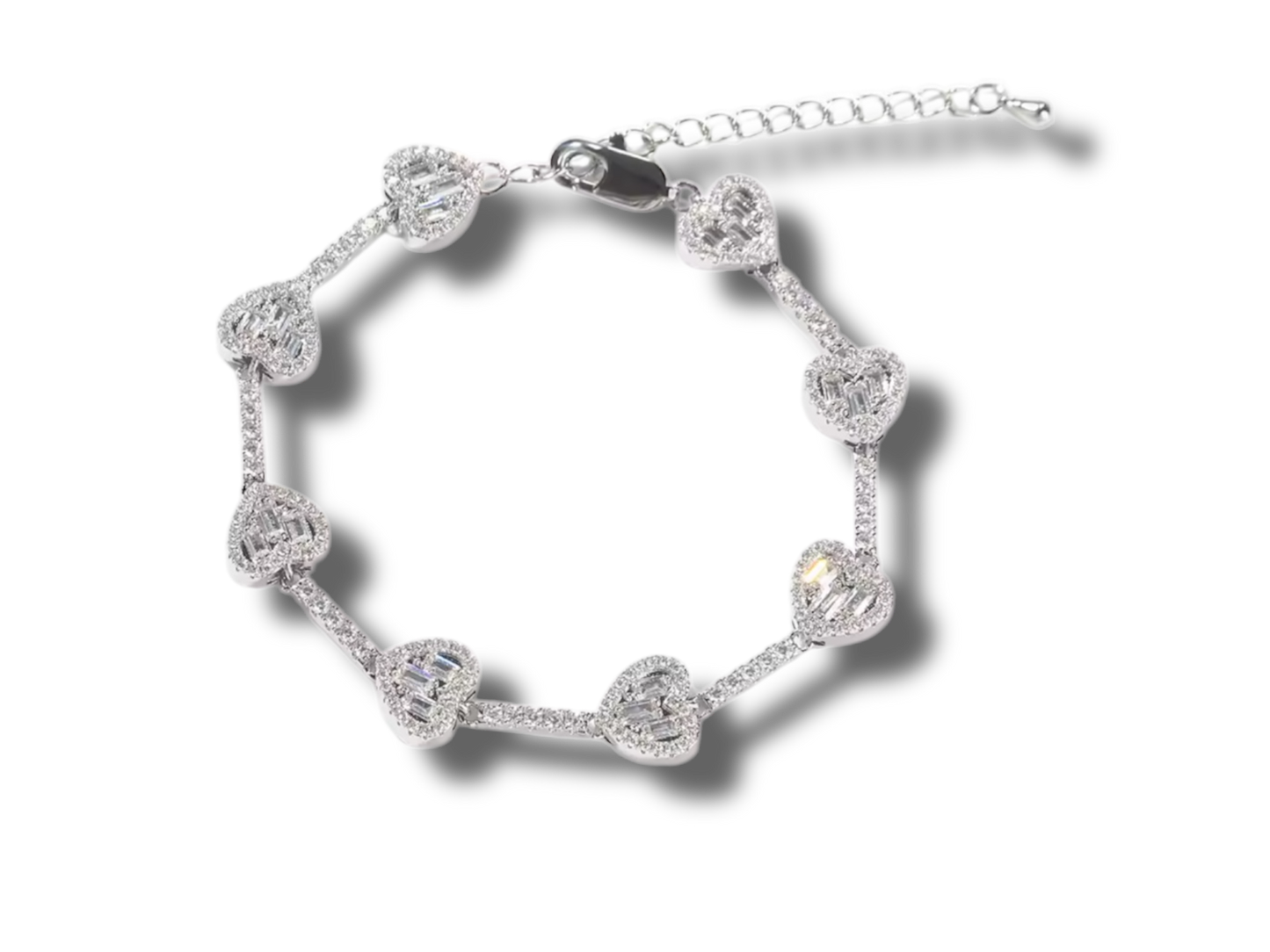 Heart Tennis Bracelet
