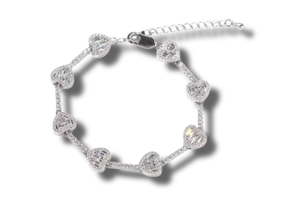 Heart Tennis Bracelet