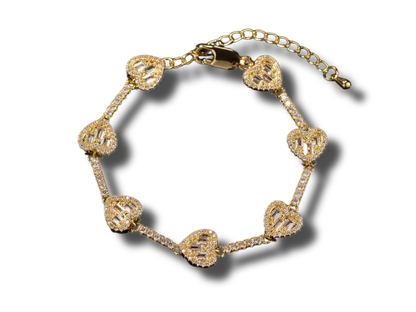 Heart Tennis Bracelet